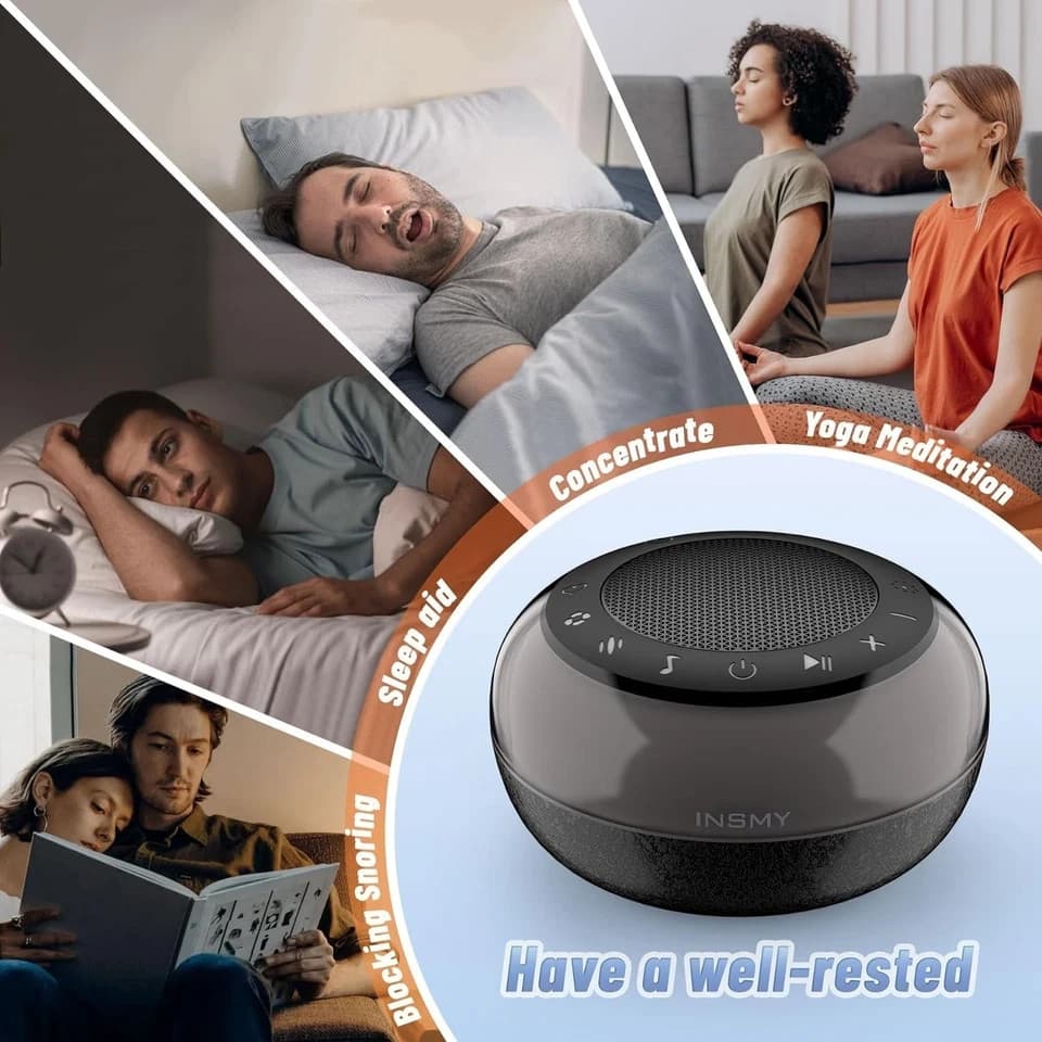 Sound Machine White Noise Rain Ocean Soothing Sounds Therapy Relax Sleep Music 6