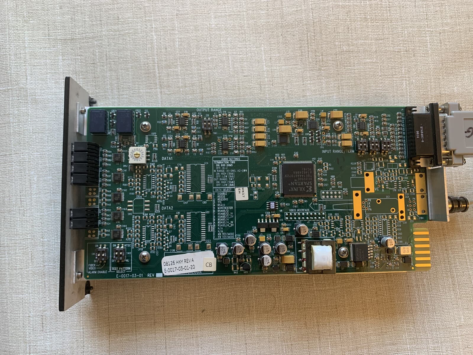 GE SECURITY INTERLOGIX FIBER B7748AV 748-R TWO-WAY VIDEO &  2-CH AUDIO DIGITAL 6