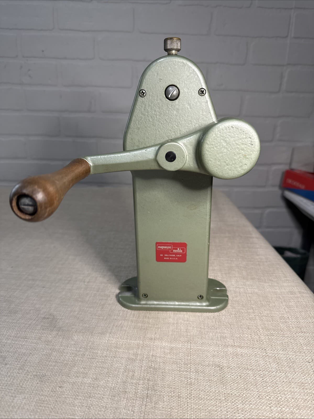 Vintage Magnasync Moviola Film Winder Rewinders System Hand Crank 2