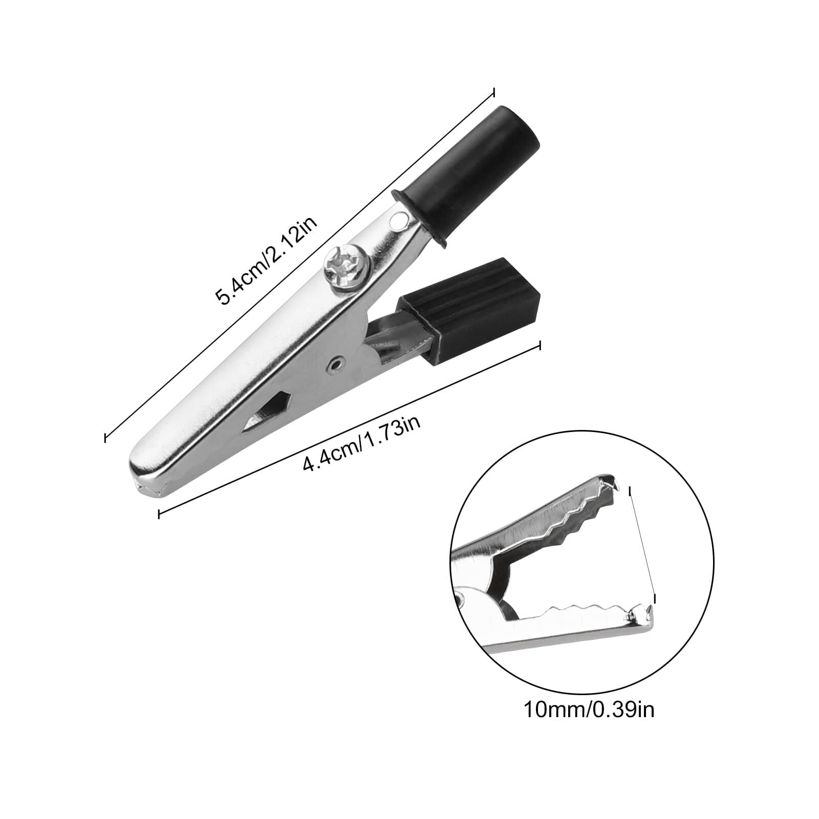 50 pcs Metal Alligator Clips Red+Black Crocodile Clamps Electrical Test Tool Set 2