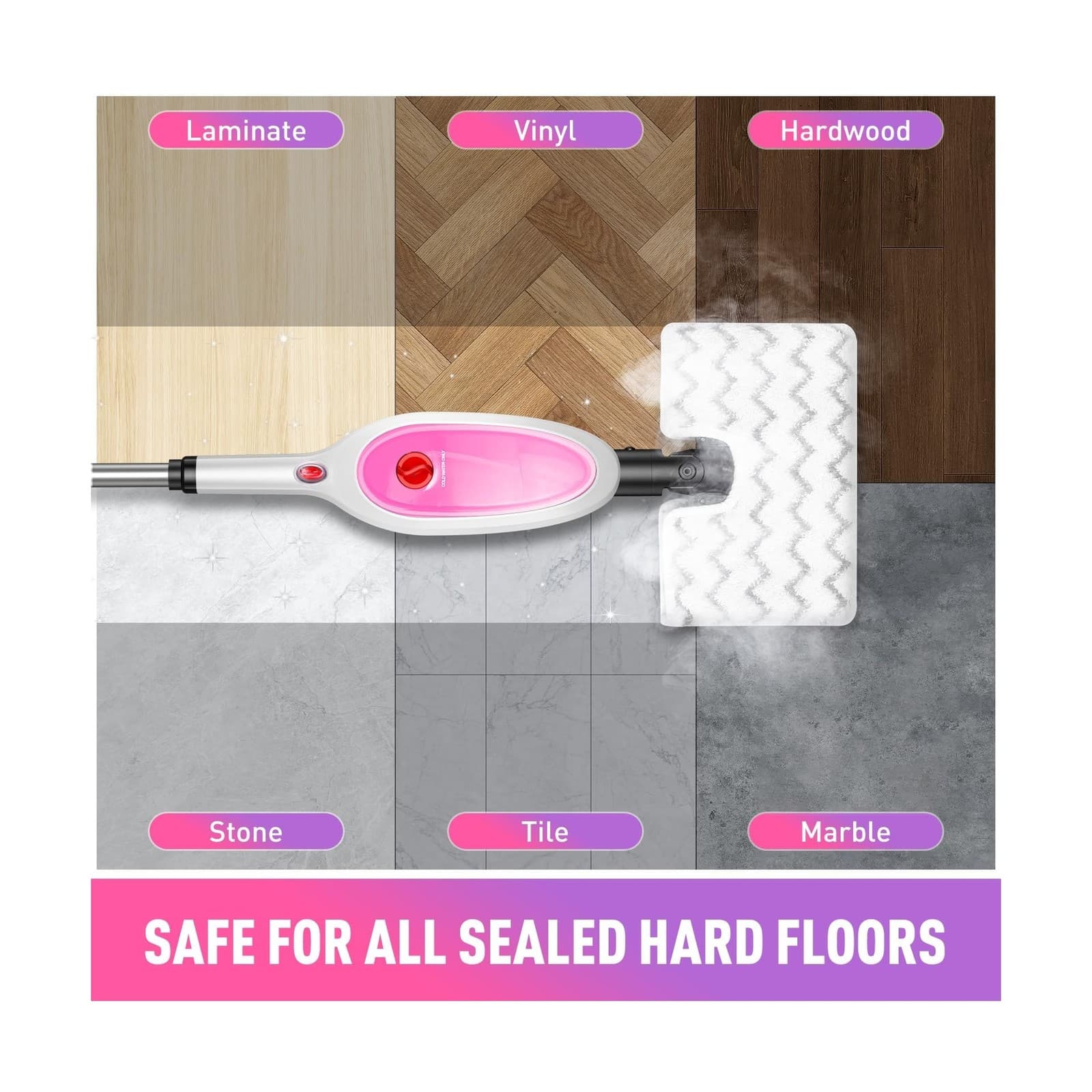 Steam Mop, Detachable Handheld Steam Cleaner with 10-in-1 Multipurpose Access... 5