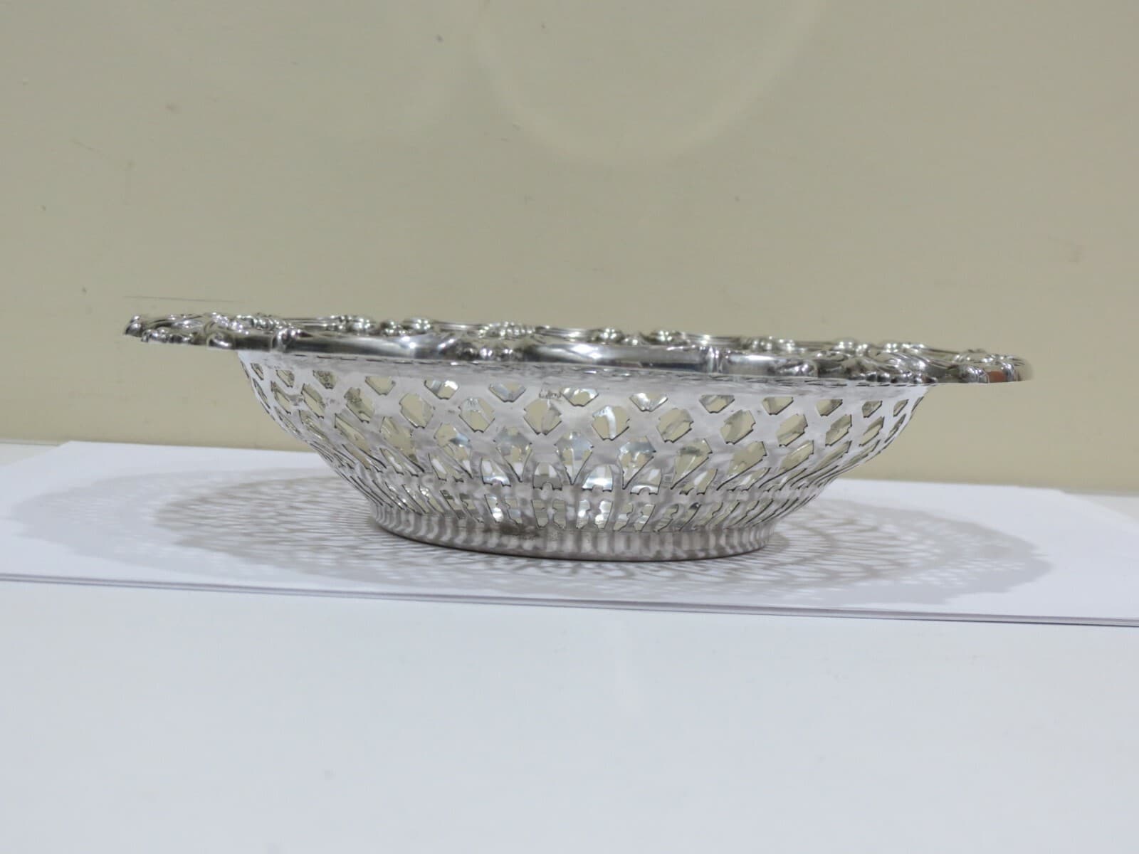 ANTIQUE BLACK STARR FROST PIERCED STERLING SILVER BOWL, NEW YORK 4