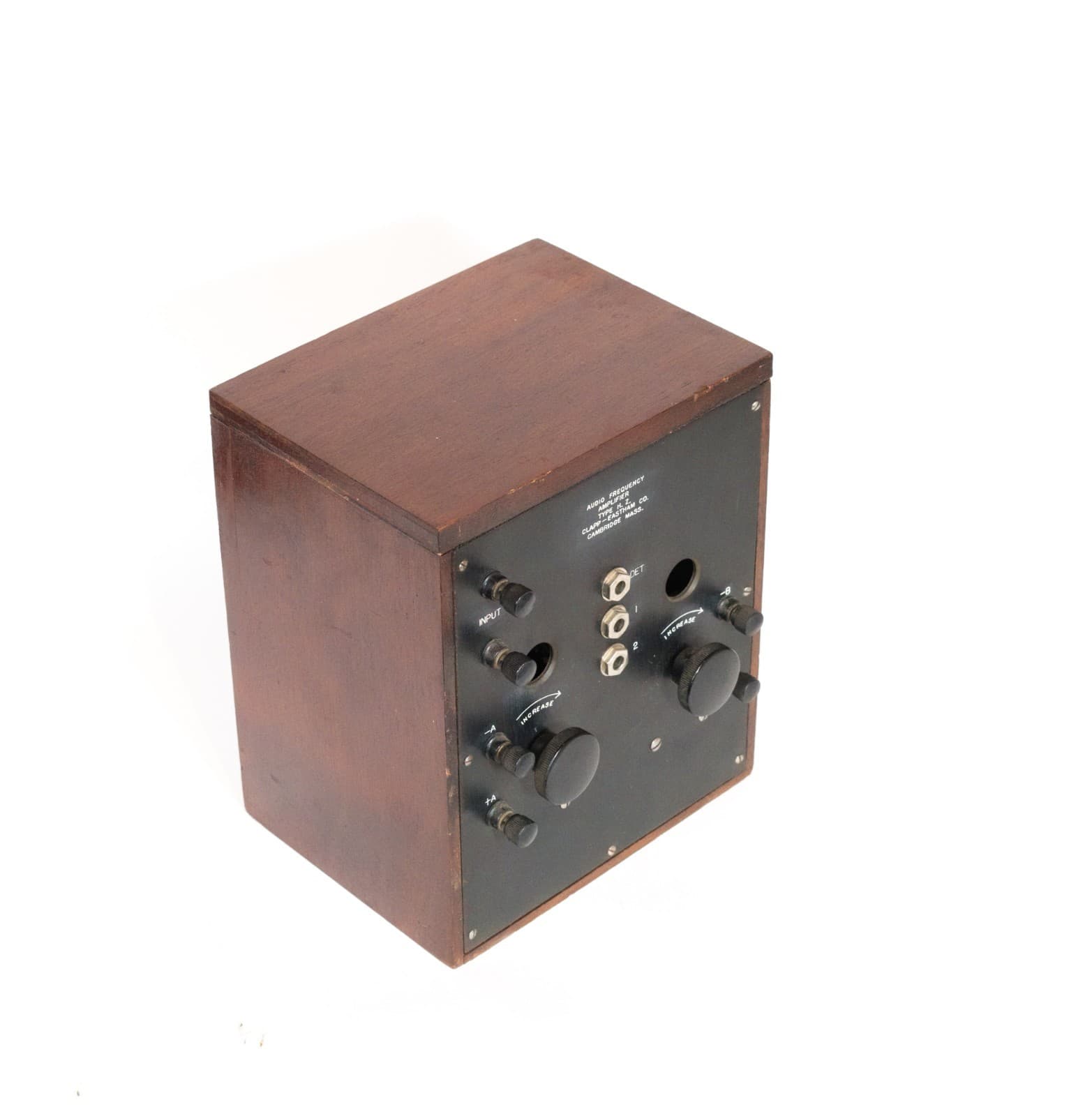 1922 Clapp Eastham HZ 2-Stage Radio Amplifier w/Brass Base Tipped Tubes * Works 5