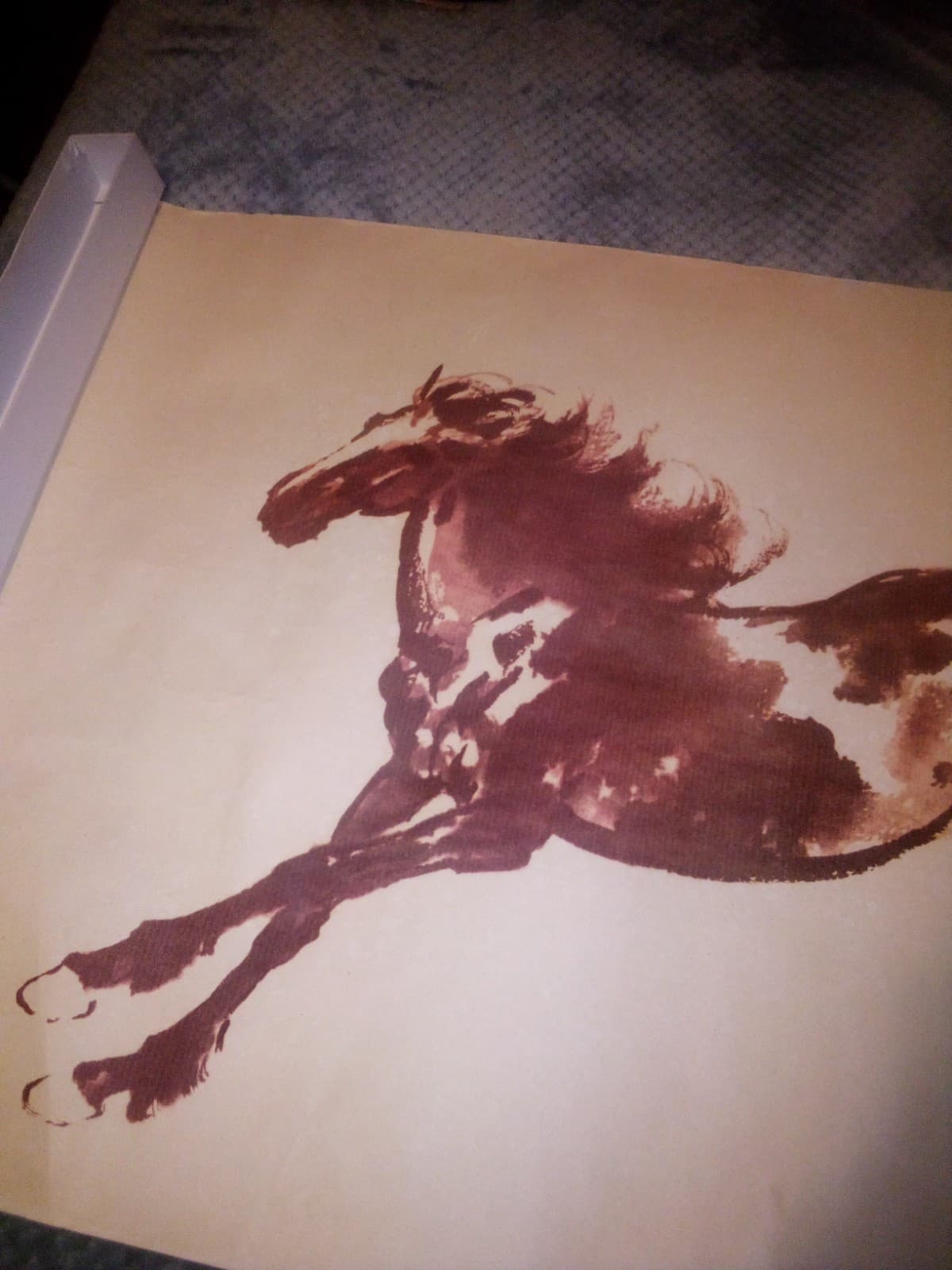 Xu Beihong Galloping Horse Print 39x27 With Original Box 3