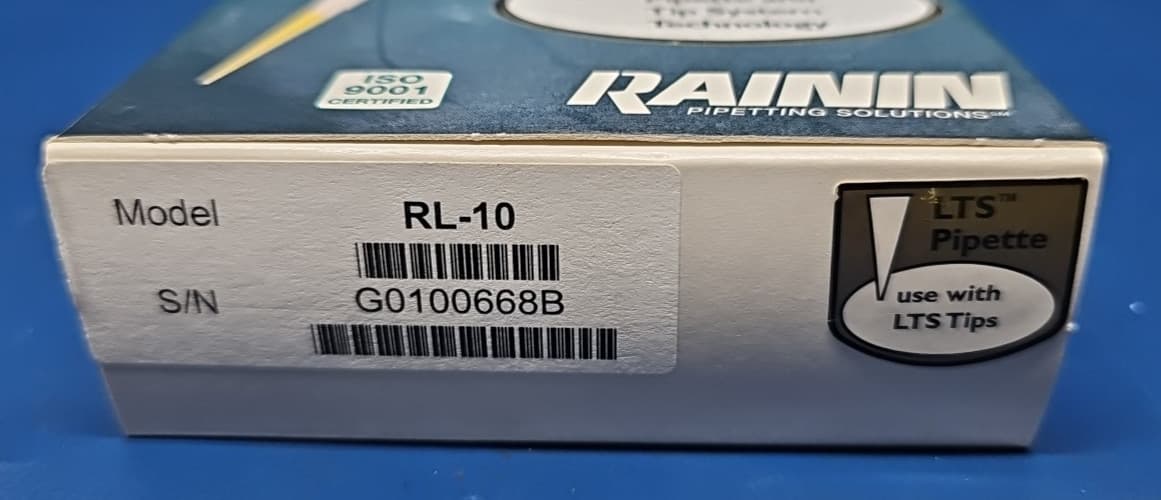 New, Rainin Pipet Plus Pipettes RL-10 Pipettor latch style 0.5 to 10 ul LTS. 3
