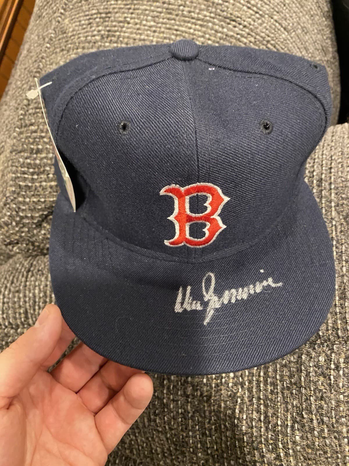 Don Zimmer Signed Hat Fleer Red Sox 100th