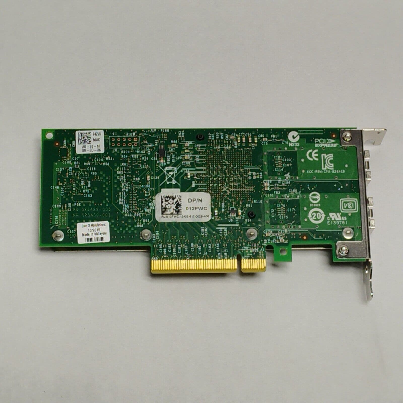 DELL Intel X520-DA2 Dual Port 10GbE Ethernet Network Adapter Low Profile 3