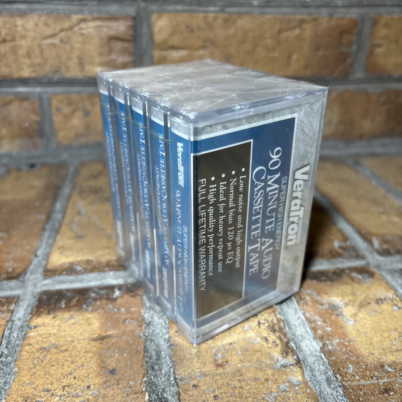 5 Pack Veratron Super High Energy 90 Minute Blank Audio Cassette Tapes ✅ Sealed 5