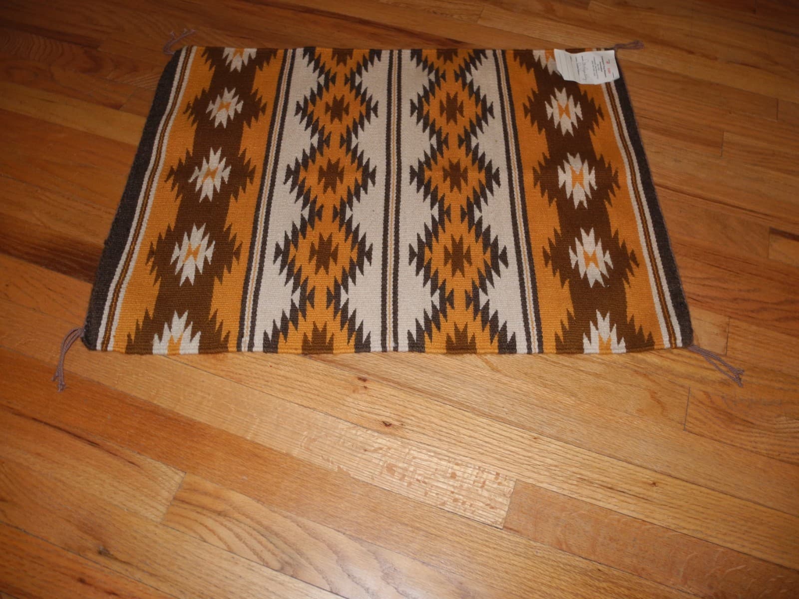 Navajo Rug Hand Woven Wool Native American Crownpoint"CAROLYN NEZ",30",X22" 3
