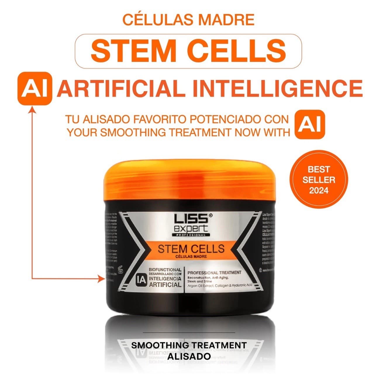 Liss Expert Stem Cells Smoothing Treatment – Organic Keratin & Argan Oil – Na...