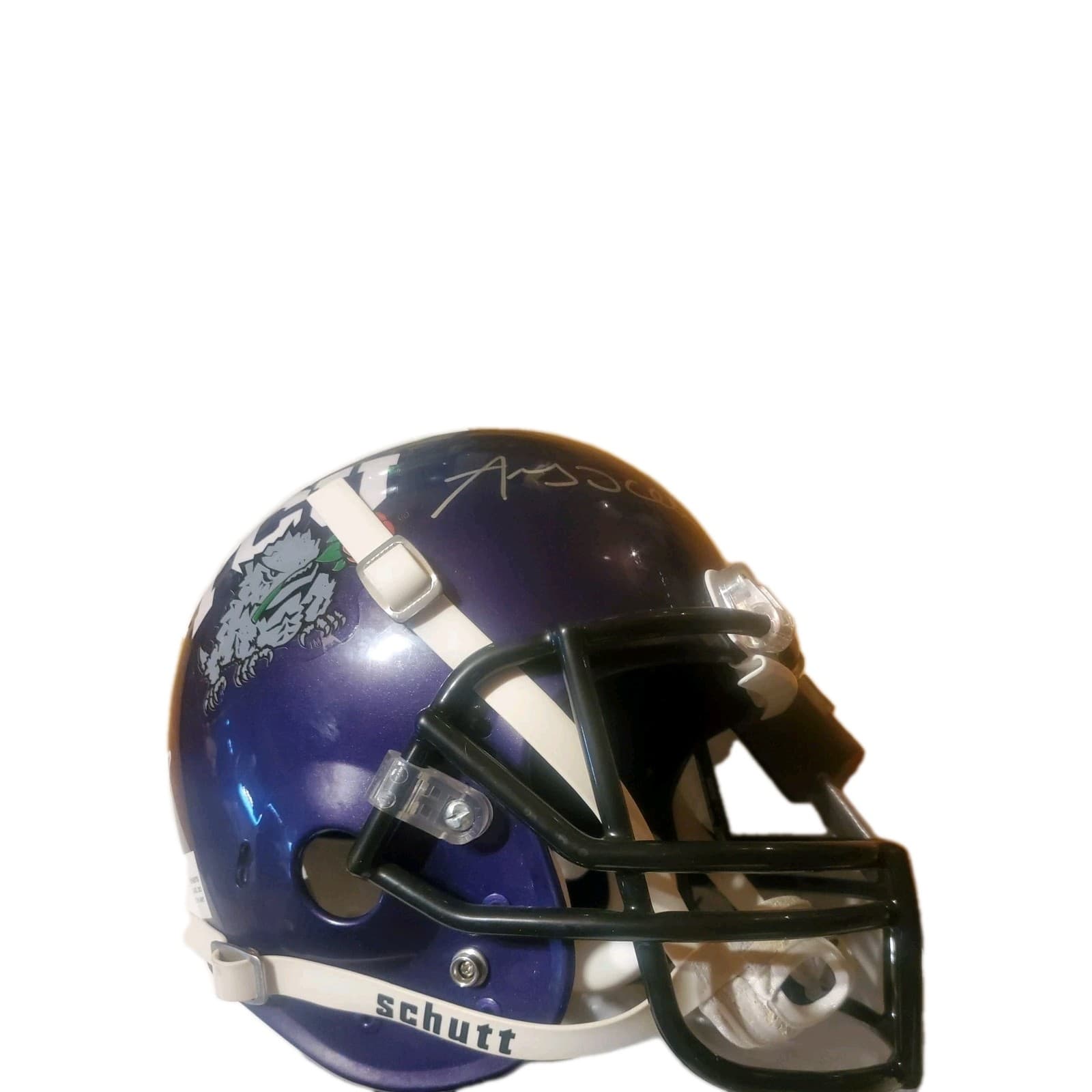 *SIGNED AD*TCU ROSE BOWL FULL SIZED NIB Replica Schutt XP  Football Helmet NEW!! 3