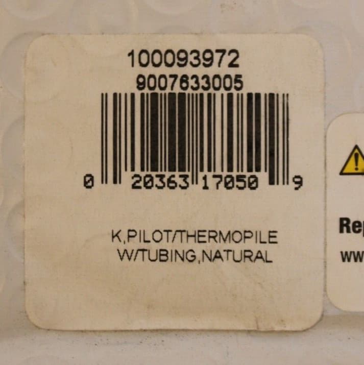 AO Smith 10093972 replace 9007833005 K Pilot Thermocouple w/ Tubing, Natural Gas 2