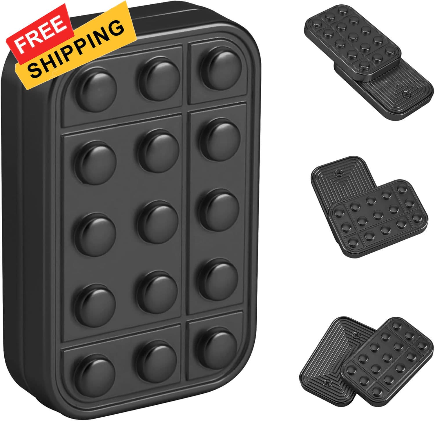 Fidget Toys Adults Metal Magnetic Slider Magnet Finger Haptic Black 