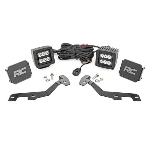  Dual 2" LED Ditch Light Kit for Ram 1500 (2019-2025) Truck - 60W Spot Beams,  2