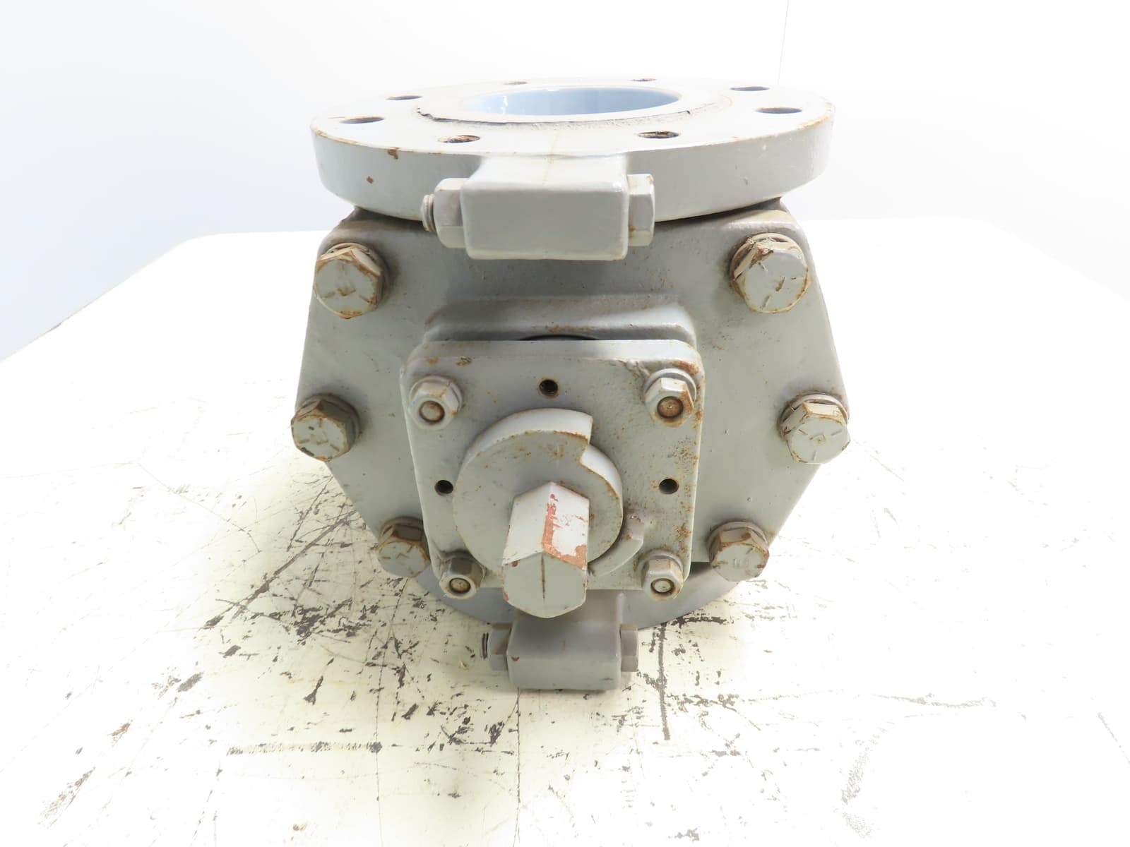 NGK 150-4 Ceramic Lined Chemical Plug Valve 4" Flanged 150# Corrosion Resistant 4