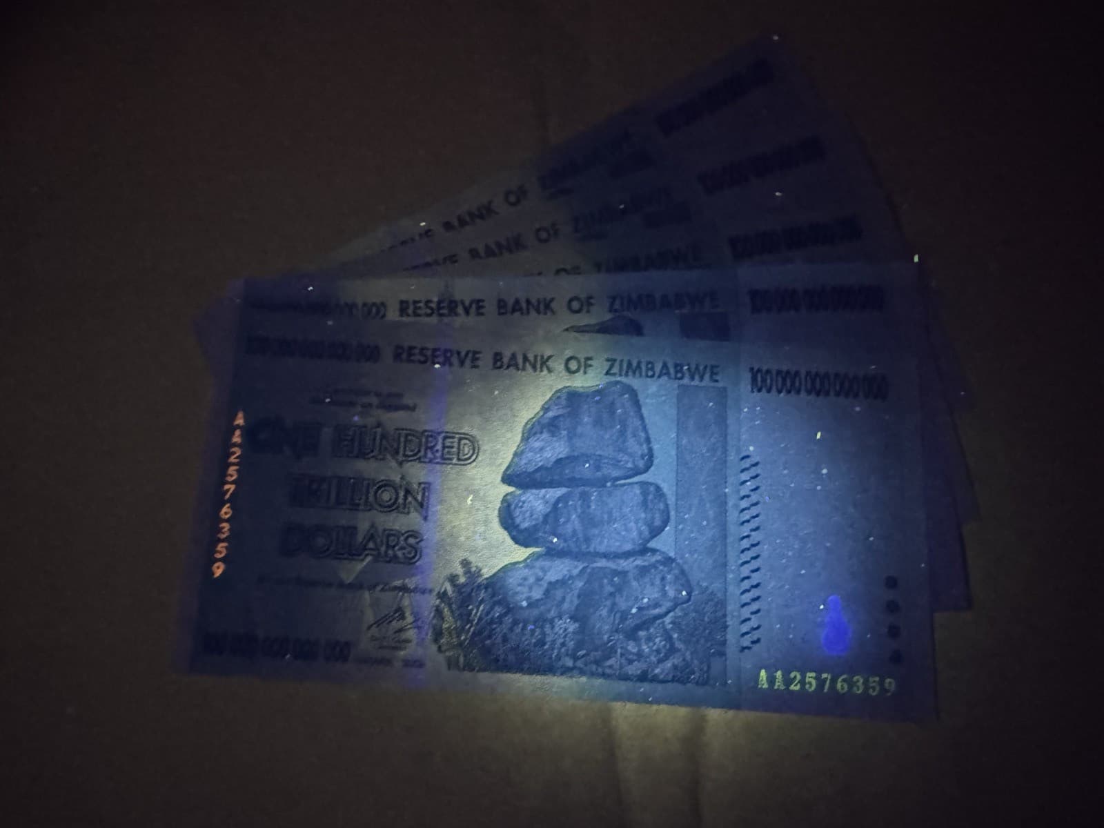 LOT OF 5 🇿🇼 ZIMBABWE 100 TRILLION DOLLAR AA/2008 🔥 PRE-ORDER, SHIPS 11/15/25 5