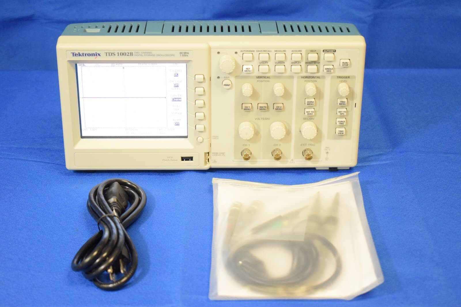 Tektronix TDS1002B 60MHz 2 Channel 1 GS/s Oscilloscope (Calibrated)