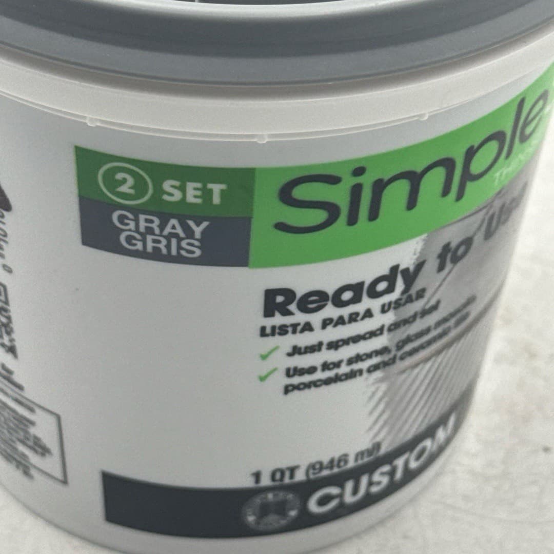 CUSTOM Building Products SimpleSet Pre-Mixed Thin-Set Mortar 1 QT Gray 4