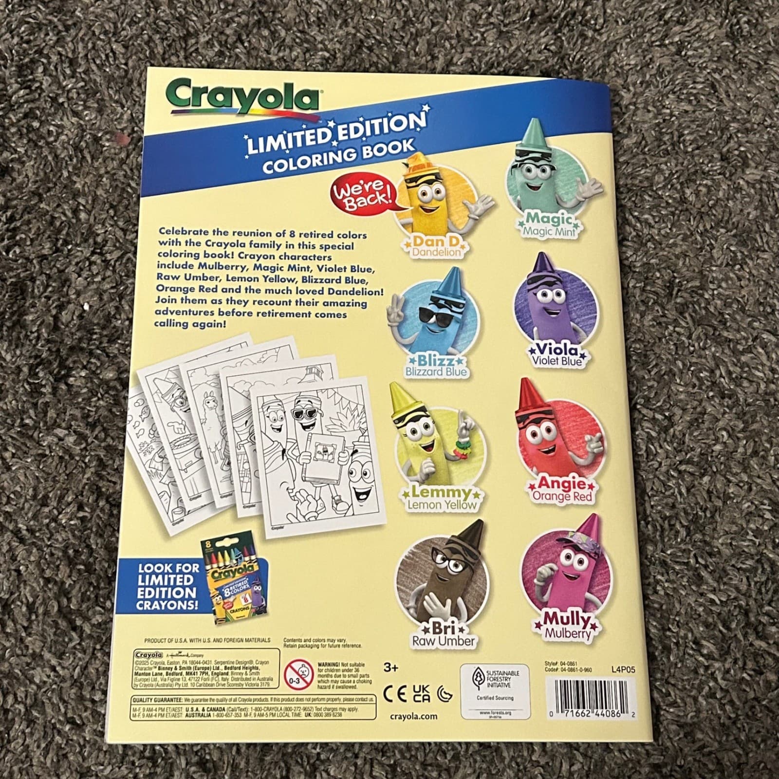 Crayola Limited Edition Coloring Book 48 Pages Kids Retired Crayons 2