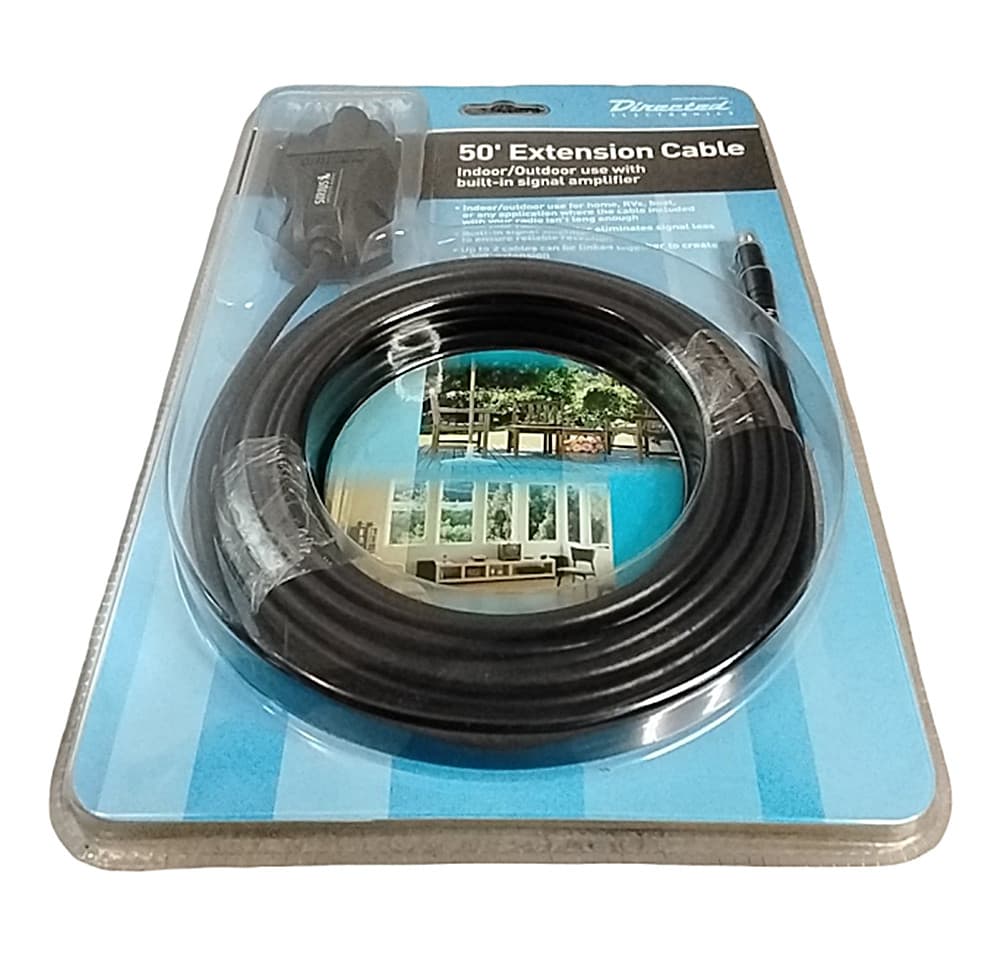 New SIRIUS Satellite Radio 50’ Indoor/Outdoor Extension Cable Signal Amplifier 4