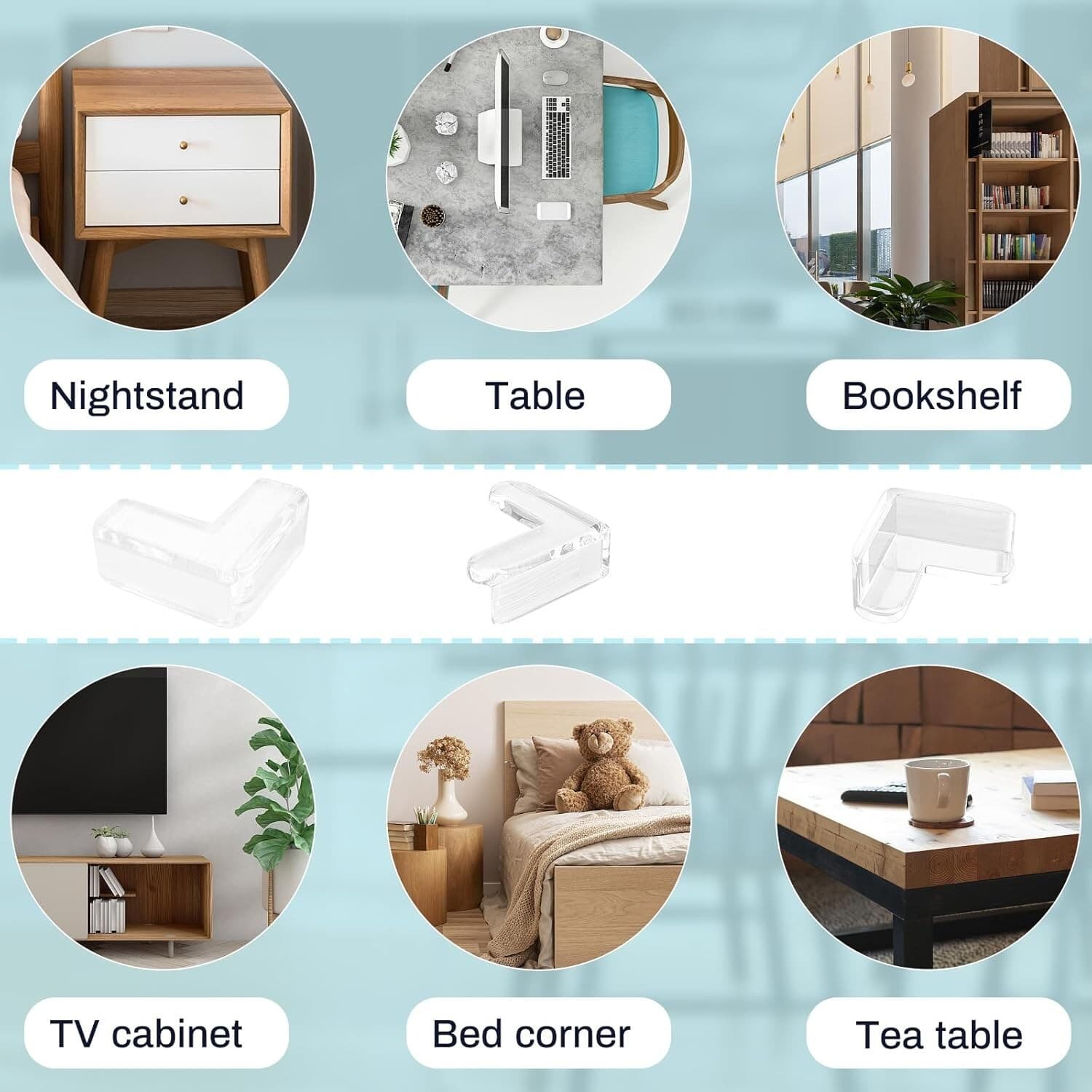 Baby Proofing Corner Protector Guard,12 Pack Table Corner Protectors Safety Chil 6