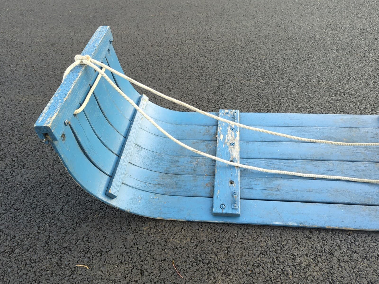 ✨VINTAGE✨ Wooden Toboggan Sleigh Snow Sled Bobsled Christmas Toy - ANTIQUE 2