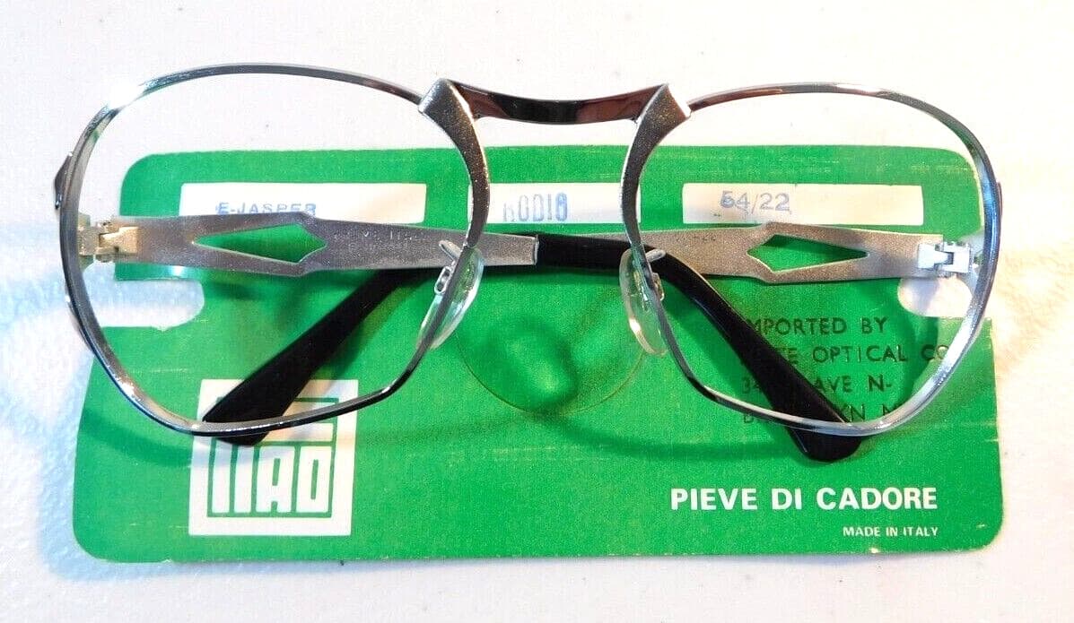 Vintage ELITE OPTICAL E-Jasper Silver 54/22 Eyeglass Frame New Old Stock #B8