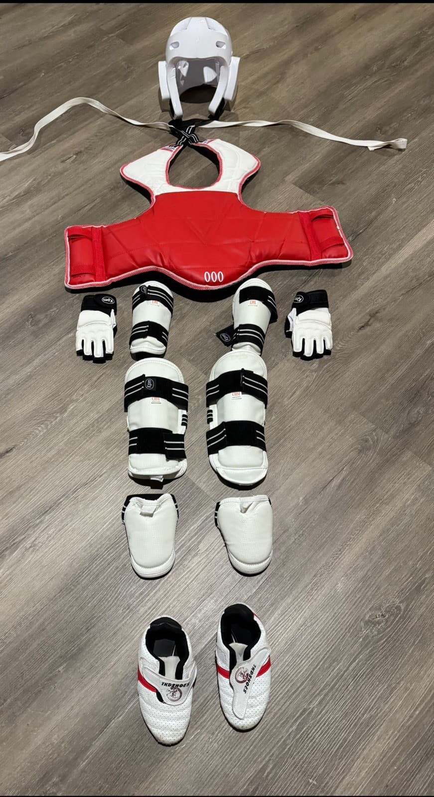 Kids Taekwondo Sparring Gear Set Including 5-6 Years Martial Arts Equipment 5