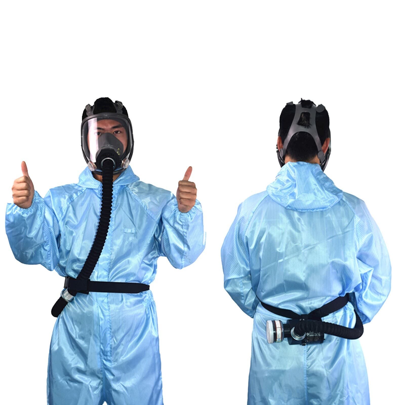 Portable Electric Full Face Gas Respirator Supplied Air Paint Spraying Chemical 2