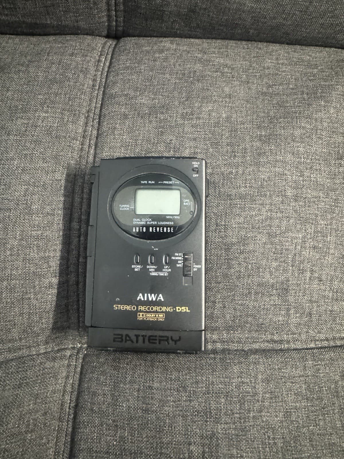 Aiwa HS J900 Stereo Radio Cassette Recorder  Rare Untested Cracked Corner