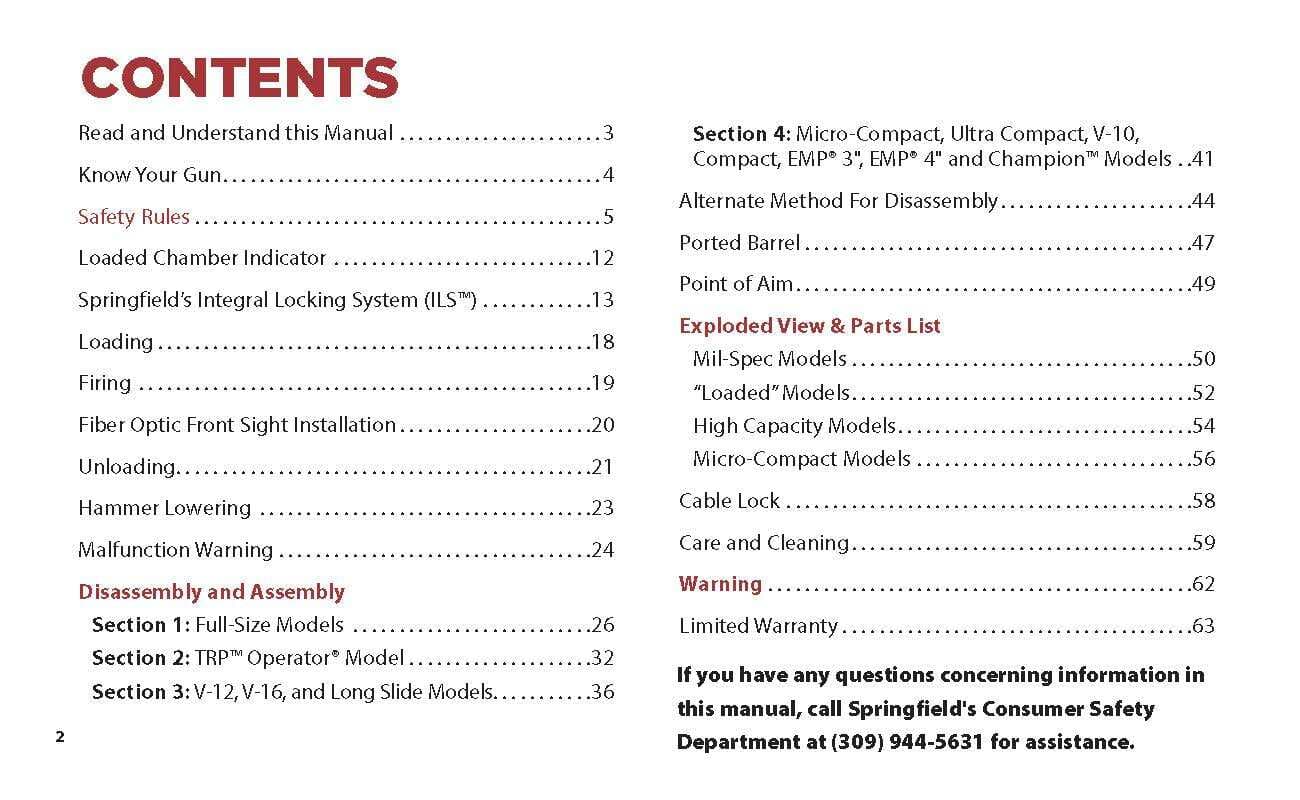 Springfield Armory 1911 Operation & Safety Manual (66 pg) 2