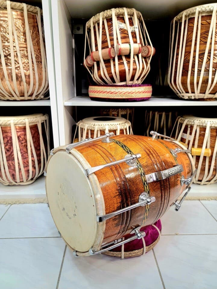 Handmade Mango Wood Pro Dholak Indian Folk Drum Nuts/Bolt SHIPS FAST FROM CANADA 3