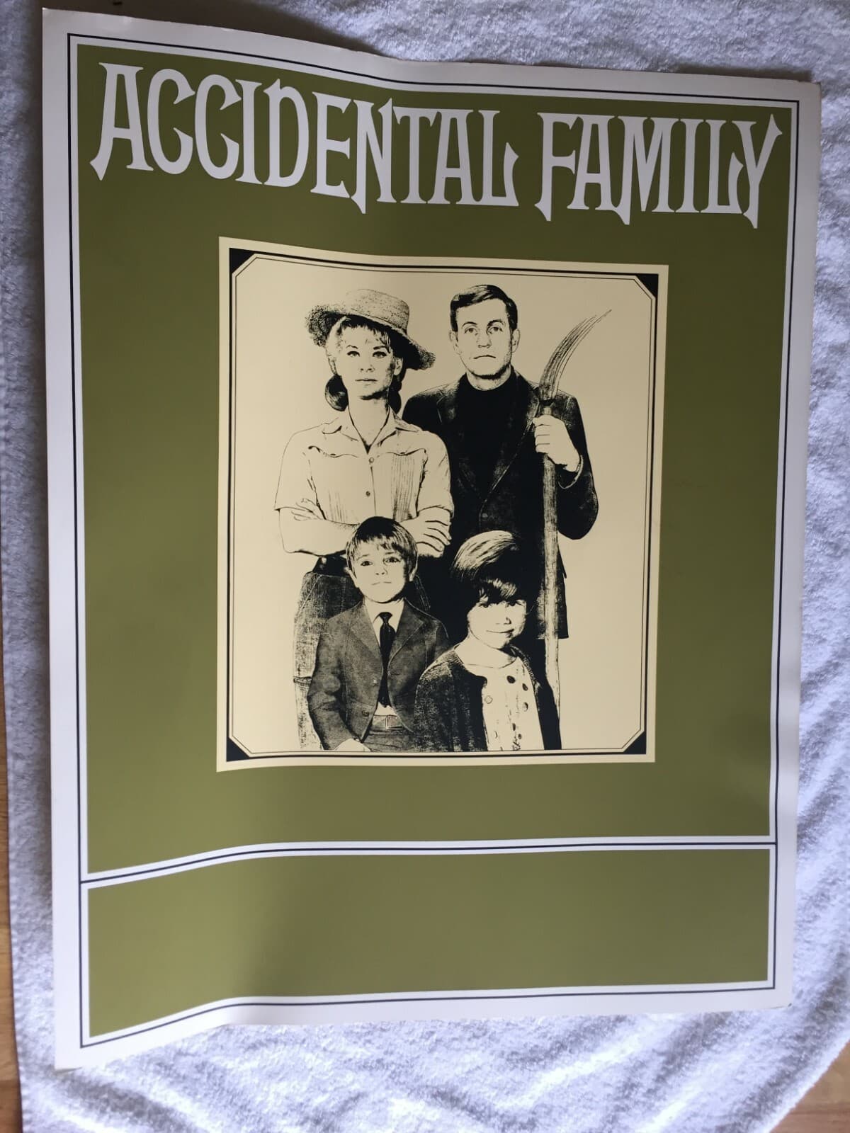 Rare "Accidental Family" poster NBC promo 1967 Jerry Van Dyke 22x28" TV show