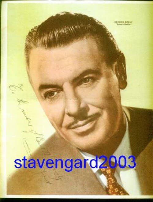 GEORGE BRENT PRINTED SIGNATURE Poster Argentina 1960's