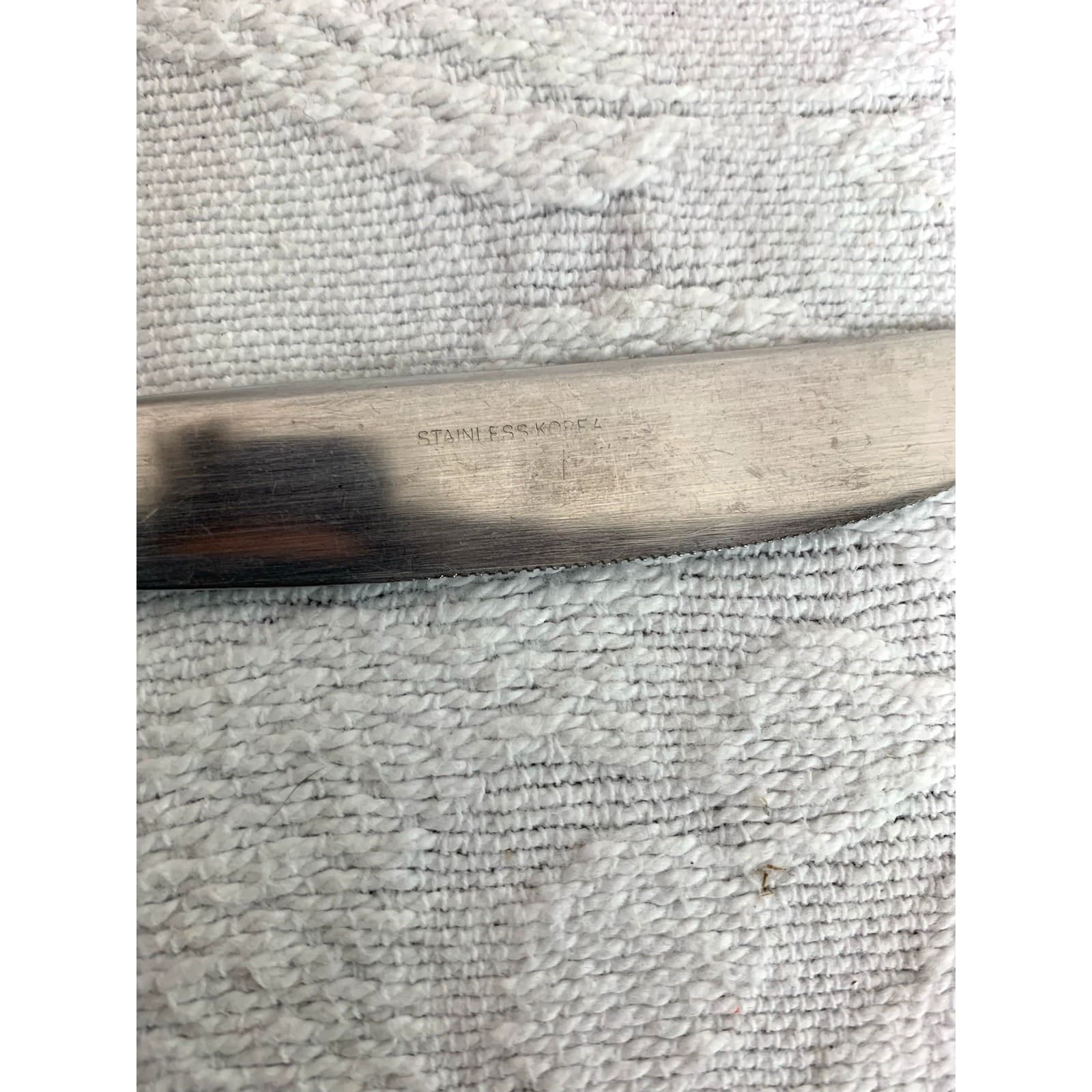 Bamboo Modern Solid Knife by Sunshine Stainless Made in Korea Discontinued 3