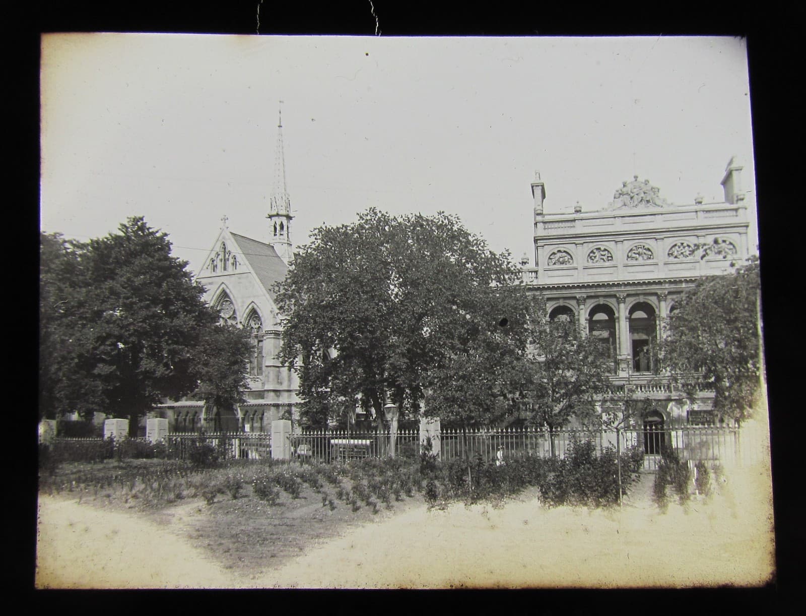 Glass Magic Lantern Slide BRISTOL 25 C1900  ENGLAND VICTORIA CHAPEL & ART SCHOOL