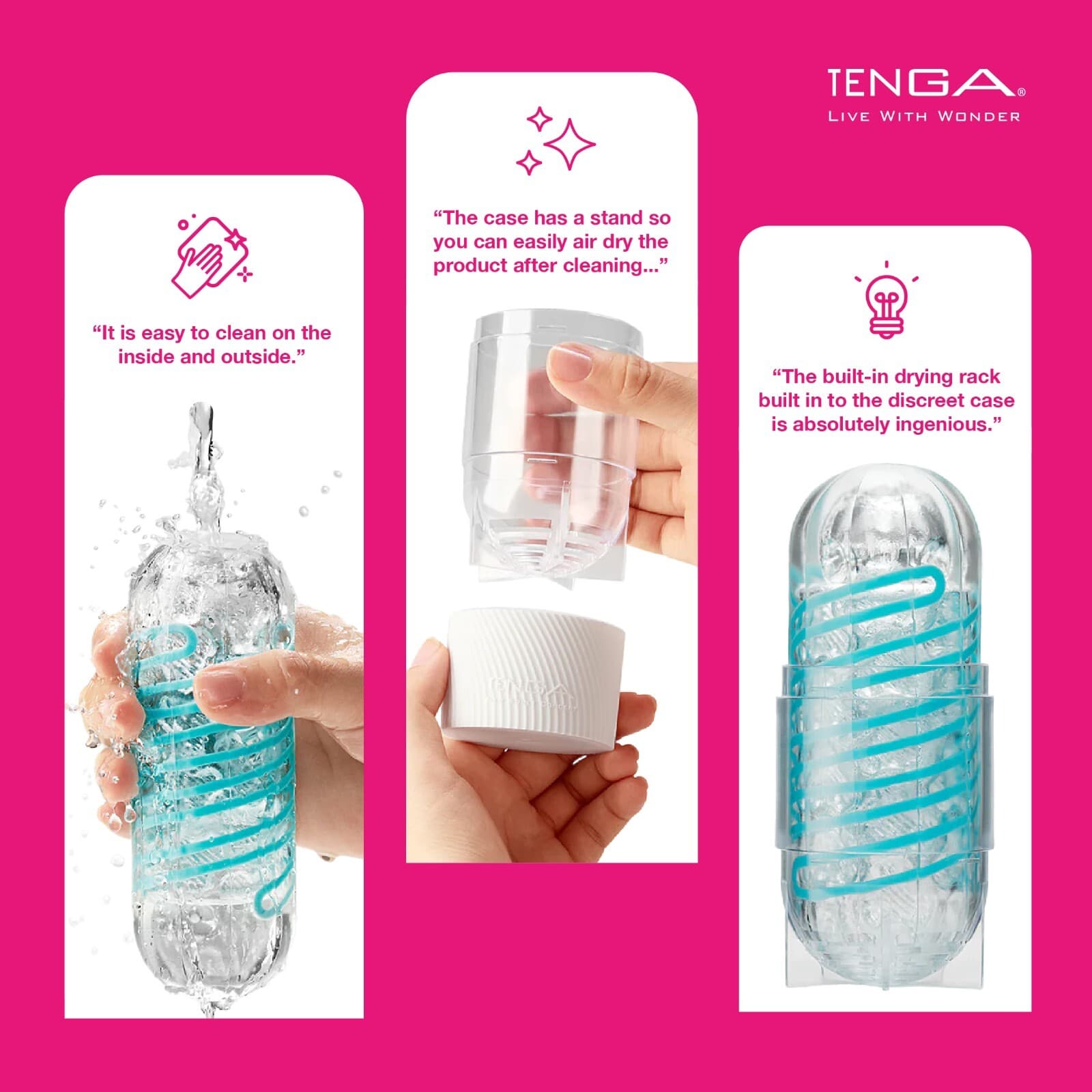 TENGA SPINNER Reusable Spiral-Motion Male Masturbator/Stroker NIB NWT 5