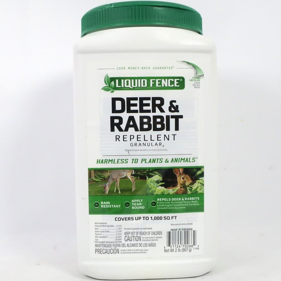Liquid Fence, Deer & Rabbit Repellent Granular, 2-Pound Covers 1,000 Square Feet 5