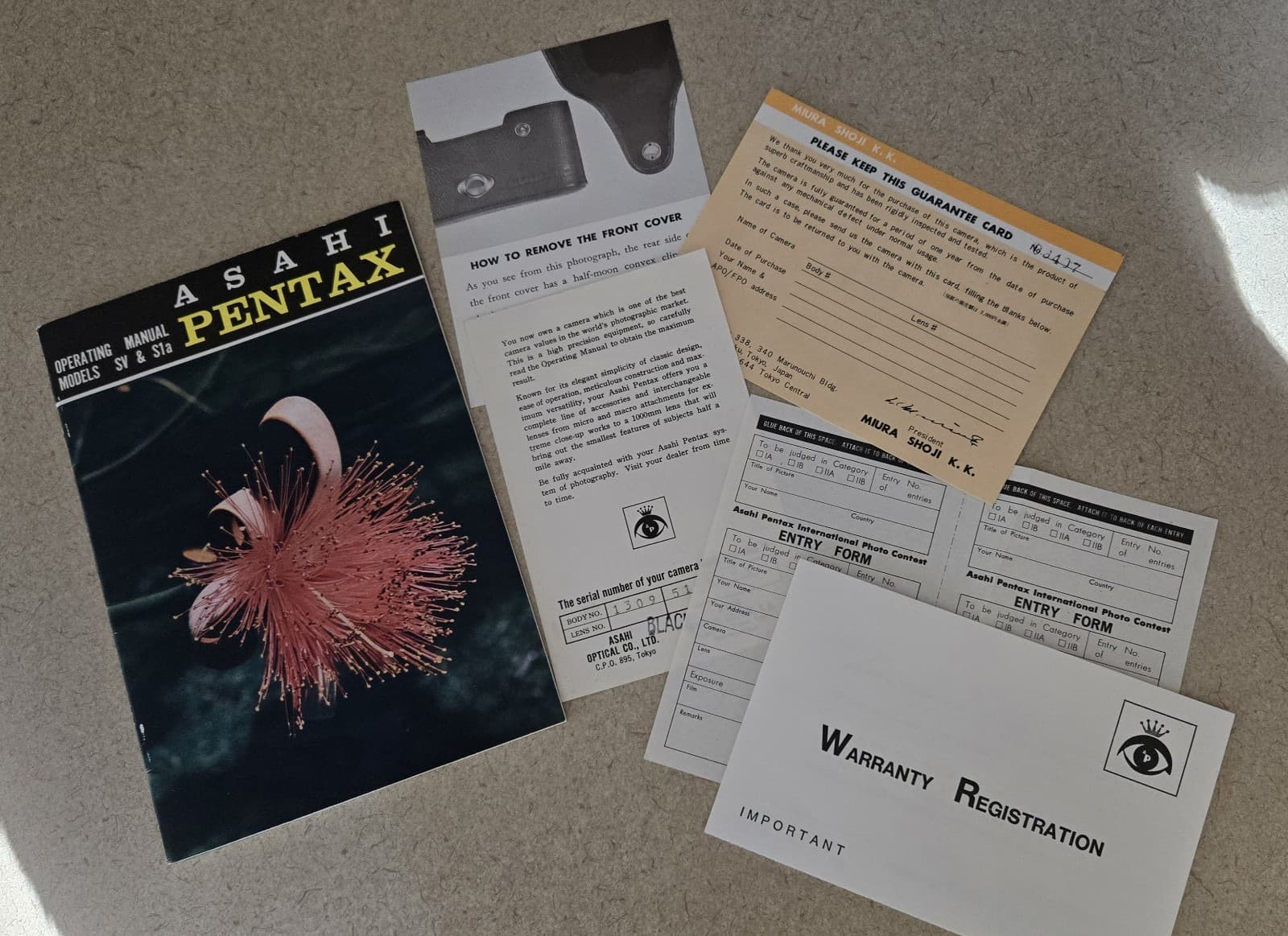 Vintage Asahi Pentax Operating Manual For Models SV & S1a  4