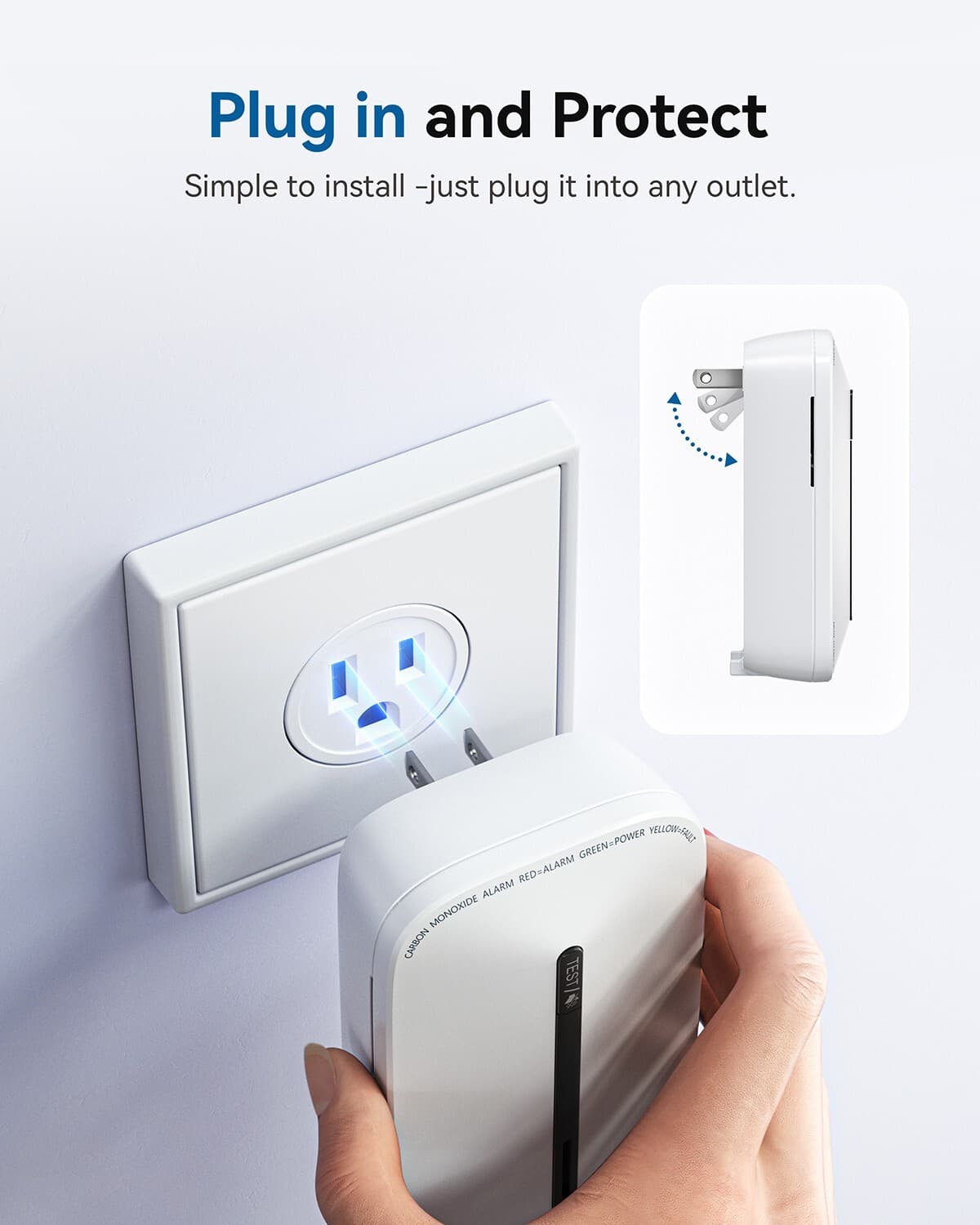 2 x NEW SITERWELL Portable Plug in Carbon Monoxide Detector 10 Year Battery 5