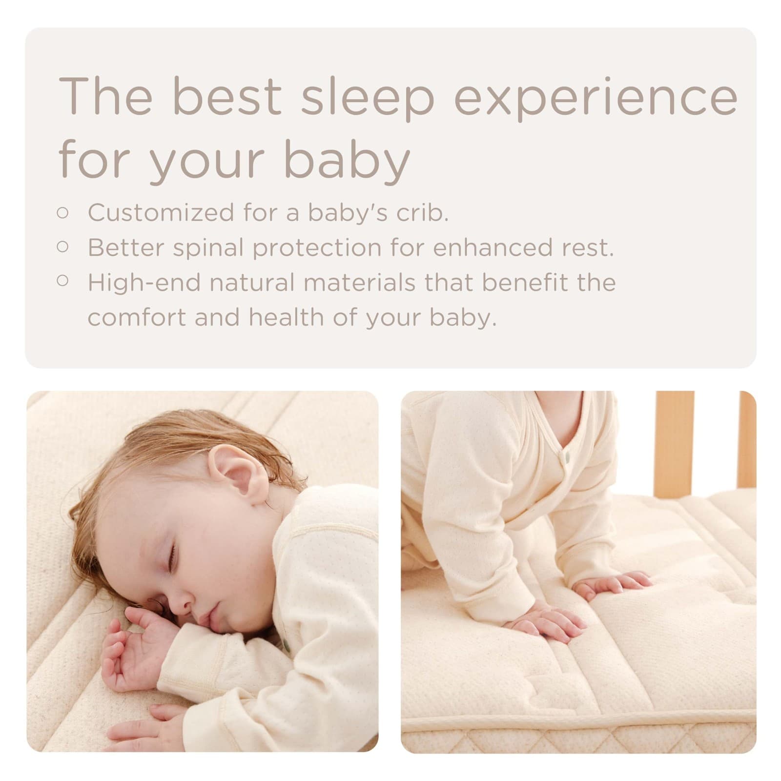 Baby & Toddler Crib Mattress, Organic Breathable Fabric Cover ＆ High Density ... 2