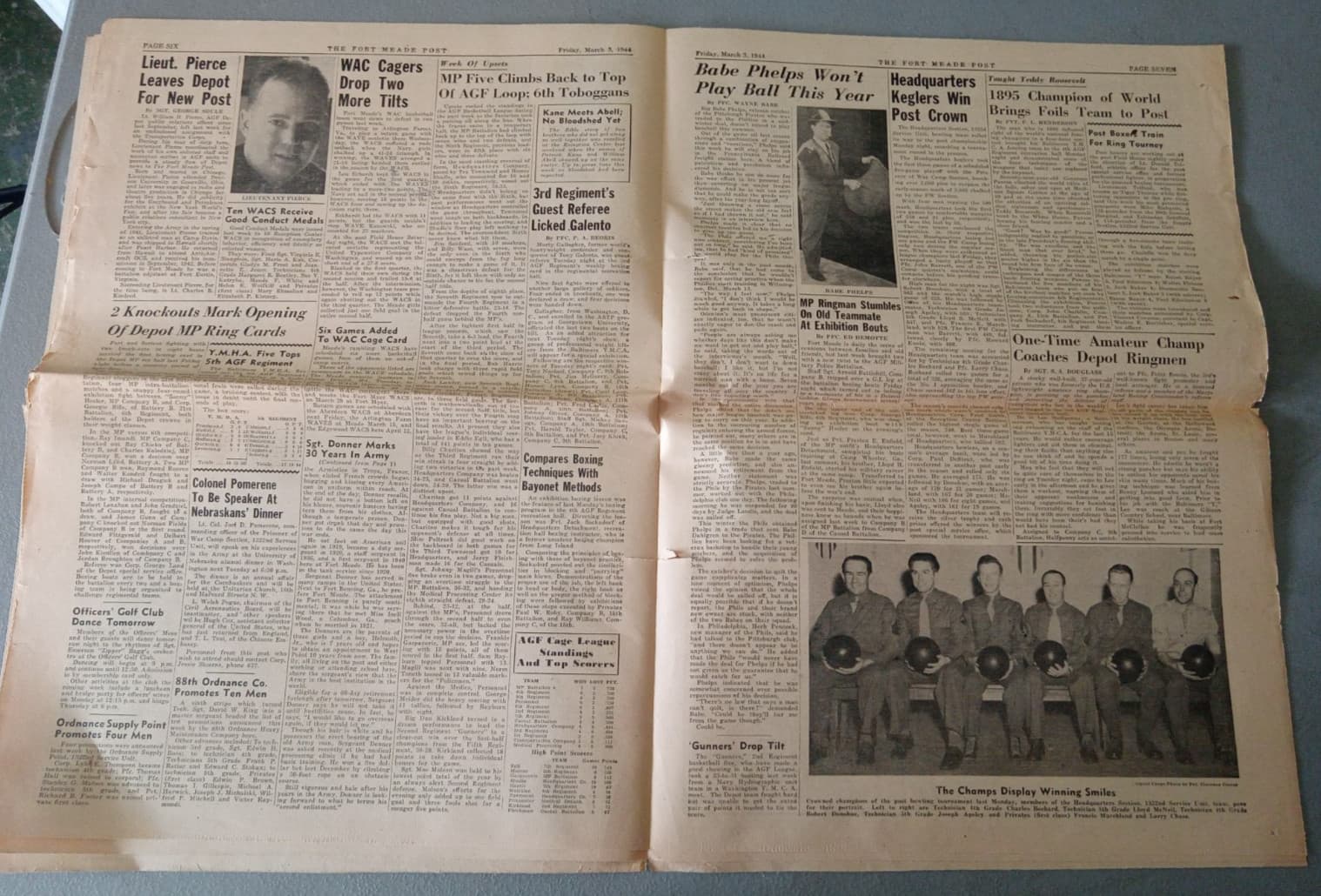 WWII WW2 FORT MEADE POST March 3 1944 Newspaper Japanese Treatment of Koreans 5
