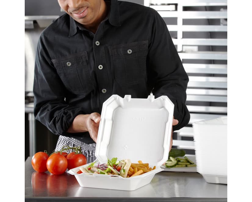 Hefty Supreme Foam Hinged Lid Container, 1-Compartment, 125 ct. 4