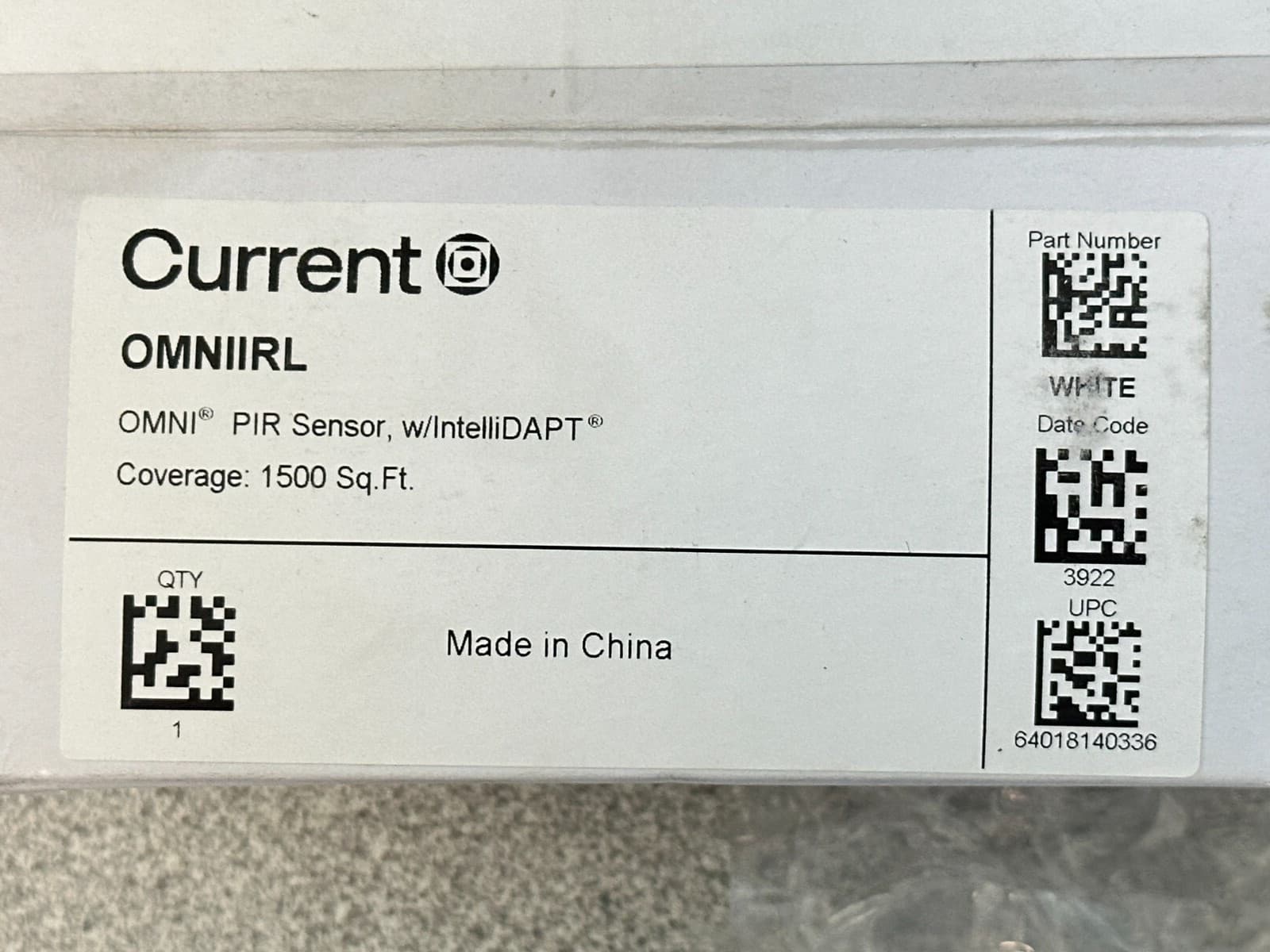 NEW HUBBELL OMNIIRL Ultrasonic and PIR Ceiling Sensor 1500-Square Foot 2