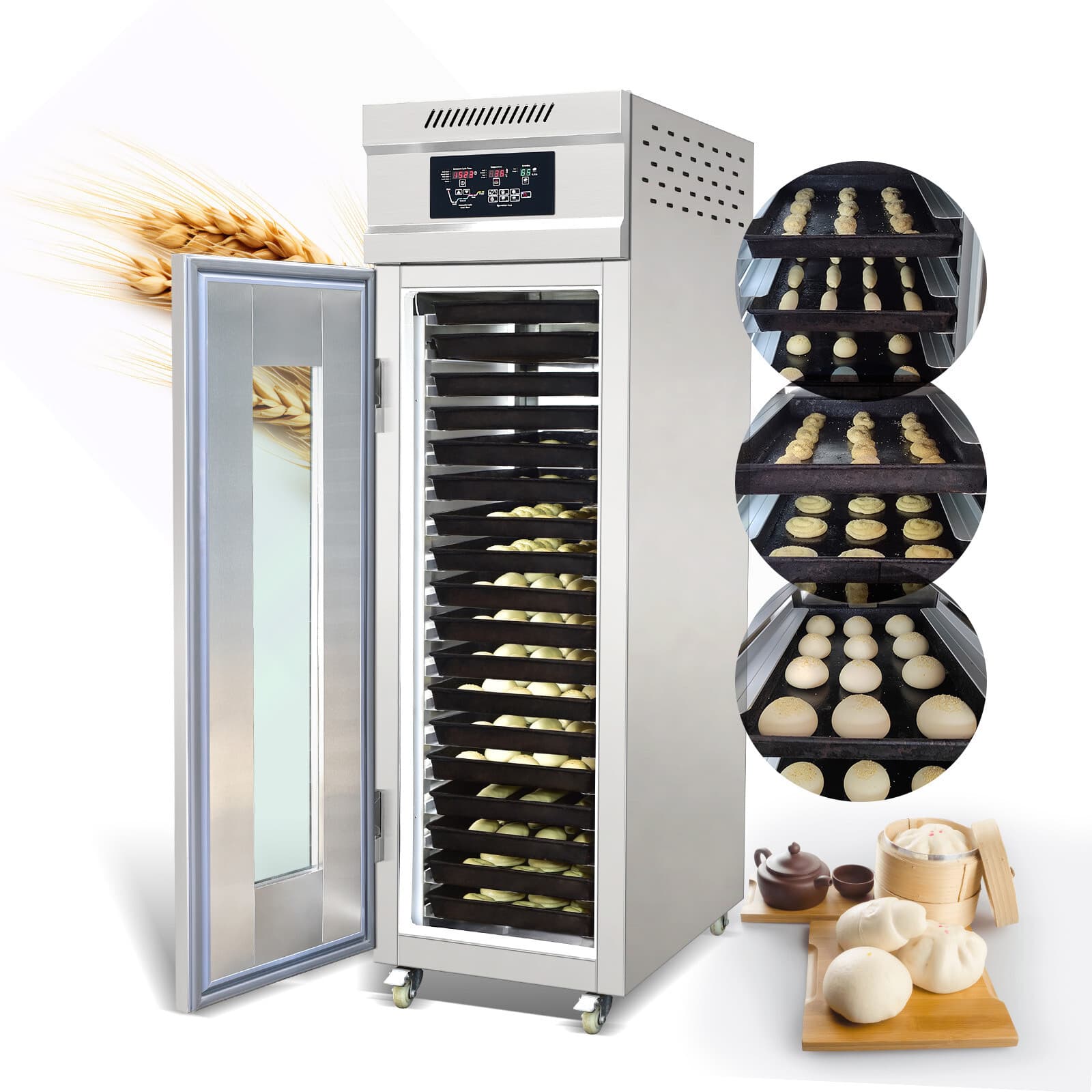 Kolice Commercial 18 trays Bread Proofers, Dough Proofers, Baking Equipment