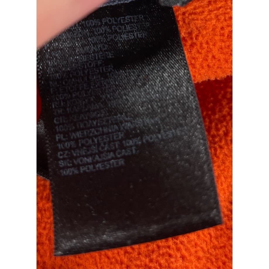 The North Face Mens Fleece Pullover 1/4 Zip Orange Gray L/G Large Jacket (Flaw) 6