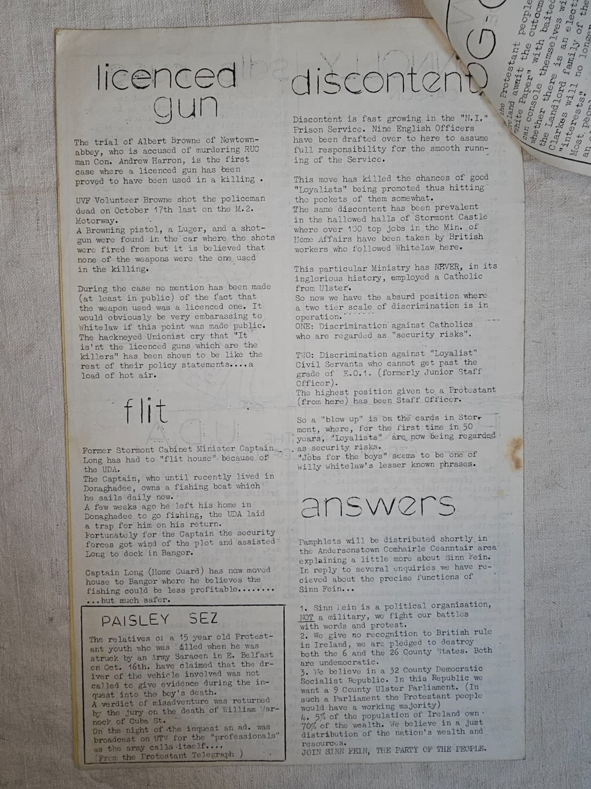 Rare IRA/Sinn Fein Official Party Organ - The Volunter No. 67 4