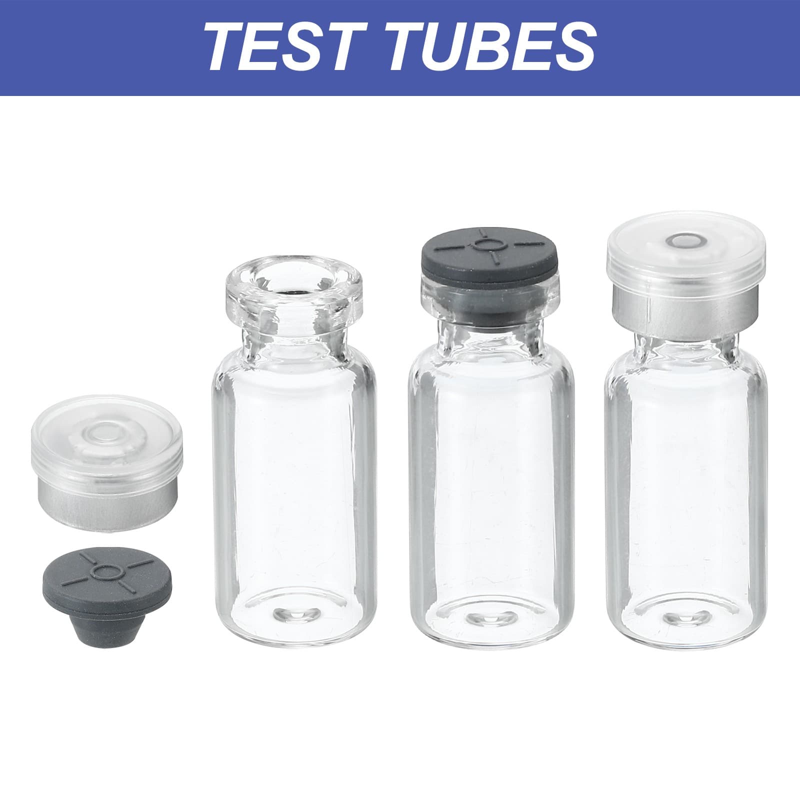8 Pack 3ml Sample Vials Lab Empty Vials Borosilicate Glass Vial Transparent 4