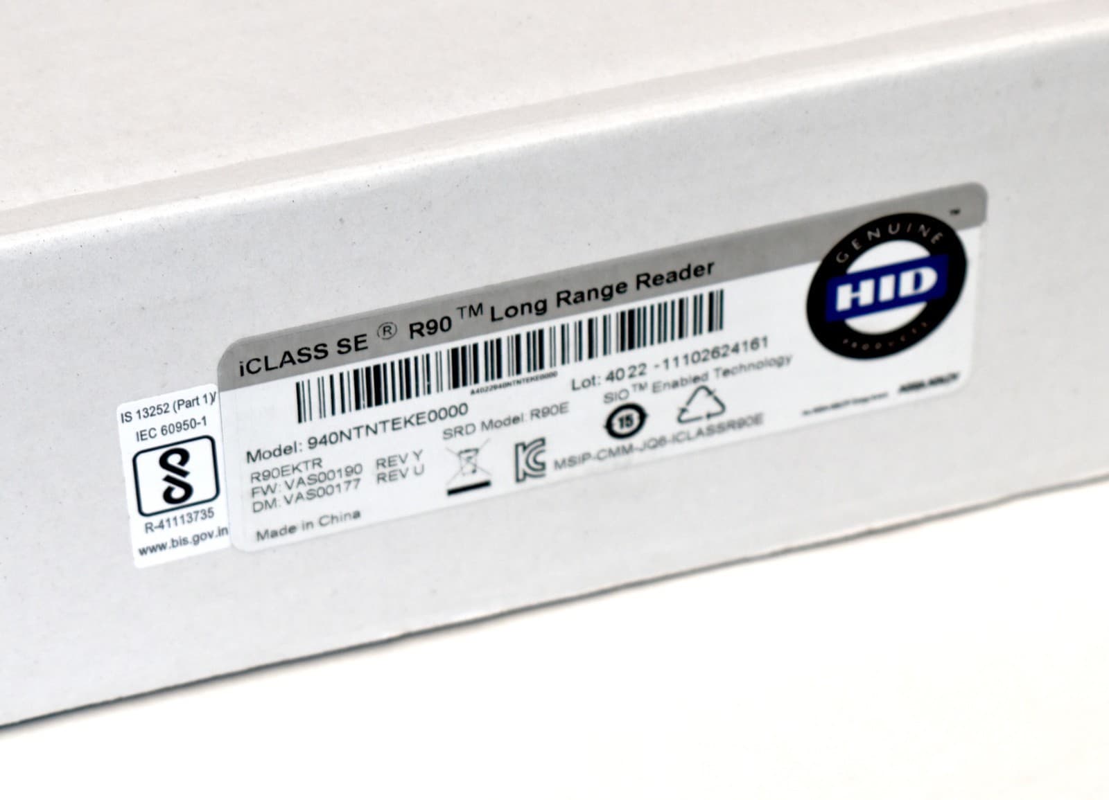 NEW * HID Global 940NTNTEKE0000 iClass SE R90 Long Range Reader - Contactless