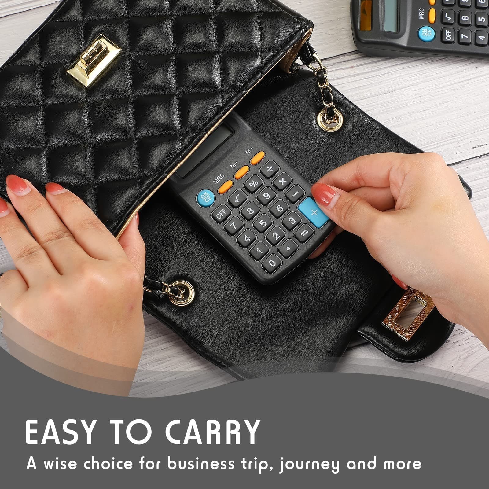 24 Pack Basic Calculators for Students Pocket Size Mini Calculators 8 Digit  2